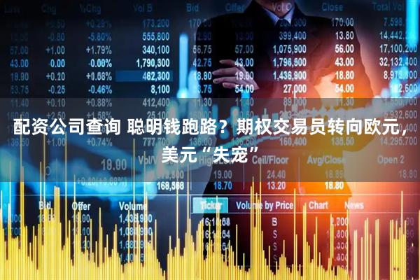 配资公司查询 聪明钱跑路？期权交易员转向欧元，美元“失宠”